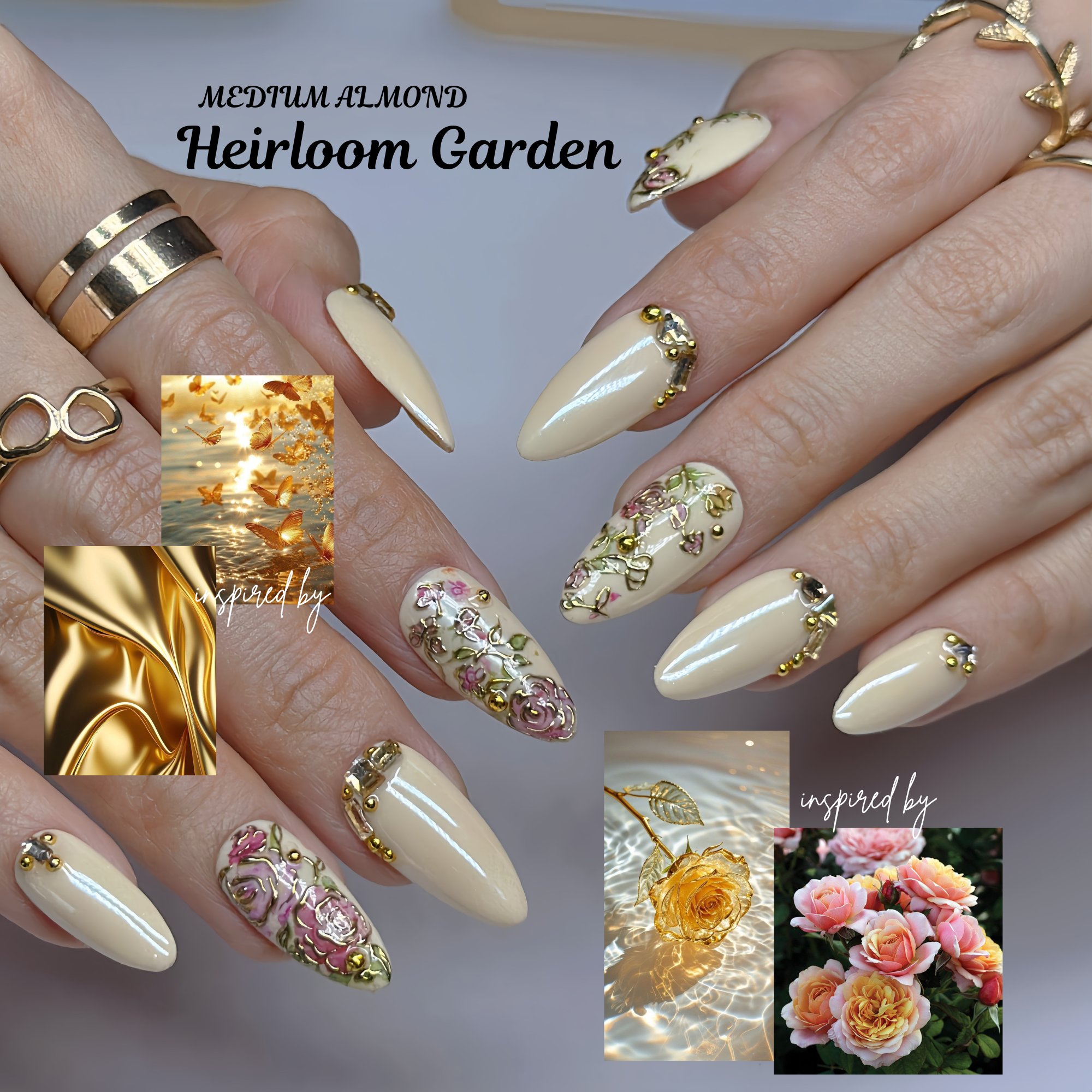 MEDIUM ALMOND  Heirloom Garden