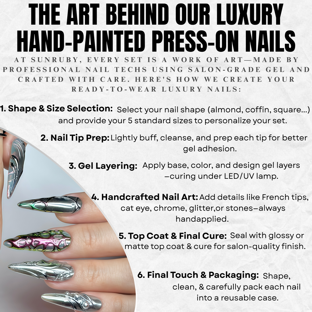 Long Stiletto Press On Nails | Dark Chrome 3D Sculpted Nail Art | Luxury Handmade Reusable Nails |Statement Gothic Nails |Reusable 20pcs Kit