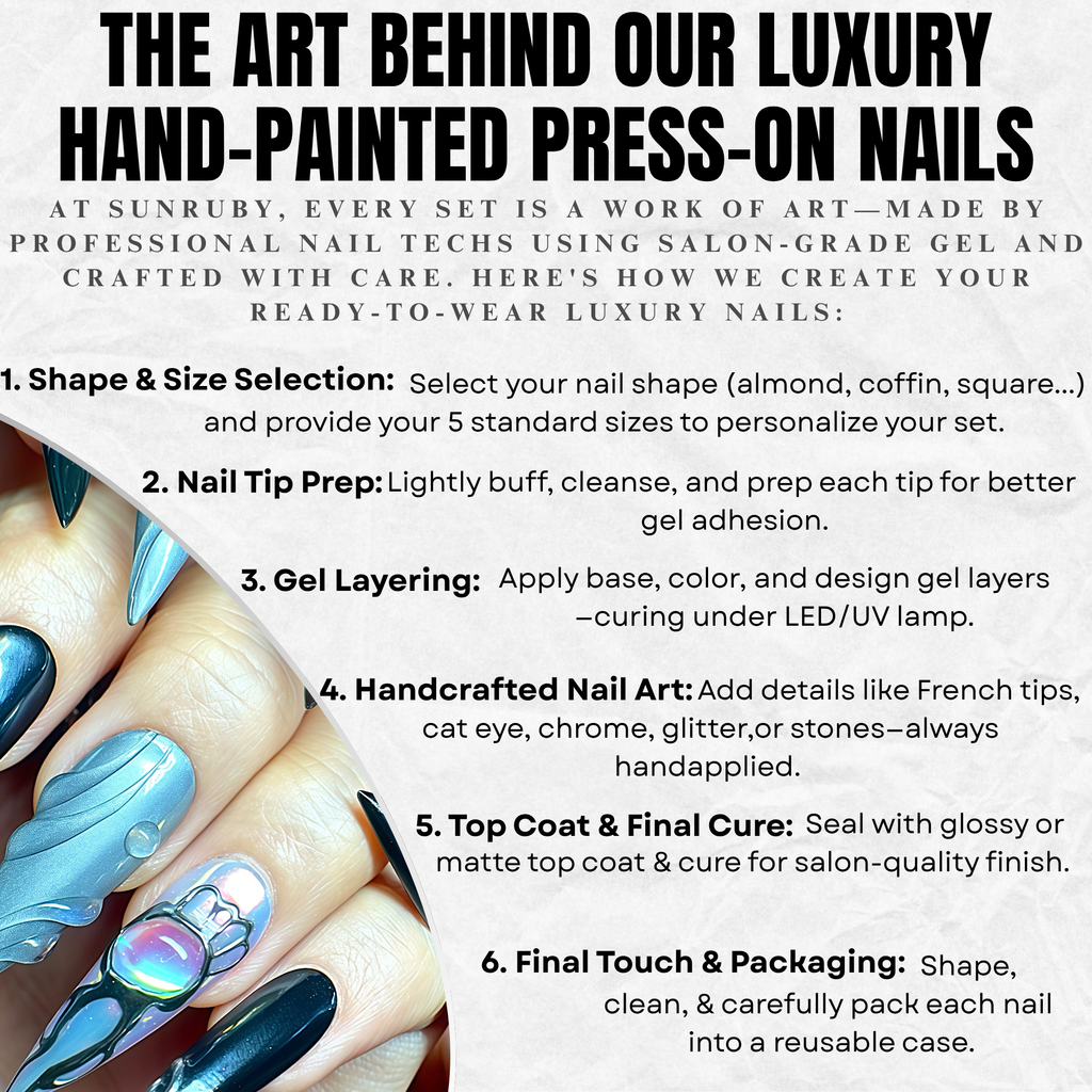 Black Stiletto Hand-Painted Press-On Nails | Y2K Silver Chrome with 3D Gemstone Nail Art | Reusable 20pcs Kit