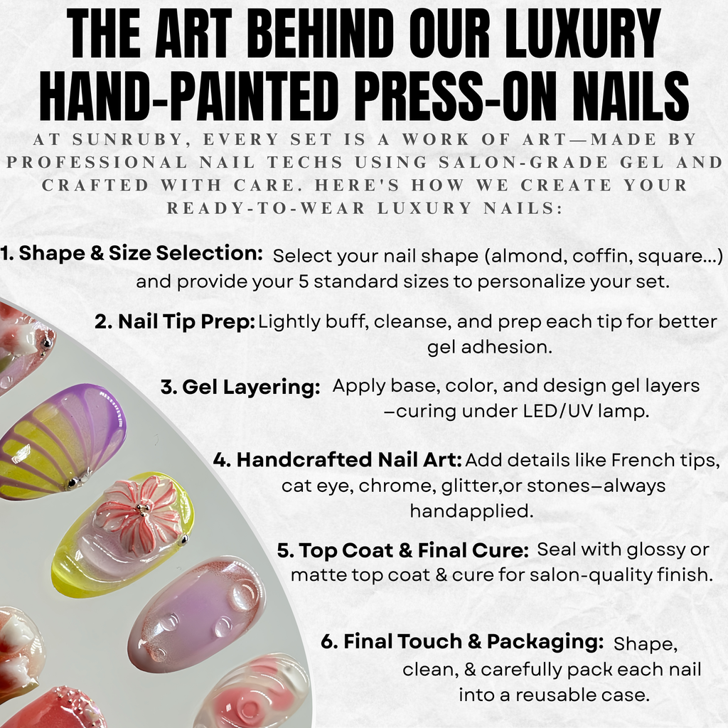 Tulip Dream Garden Press-On Nails – Short Almond Pastel Floral Set, 3D Flower Gel Design,Gradient Cute Nails | Hand-Painted, Reusable 20pcs Kit